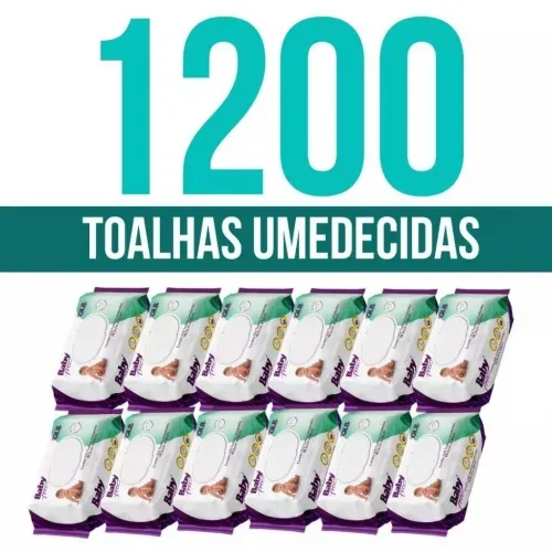 Caixa com 12 Lenços Umedecidos Baby Free com 100 Unidades Cada – Tampa Flip-Top