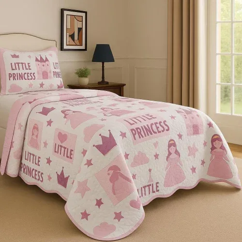Colcha Cama De Solteiro Cobre Leito Infantil Kit 2 Peças Dupla Face 1,60 x R$ 2,20 Bouti Menino Menina