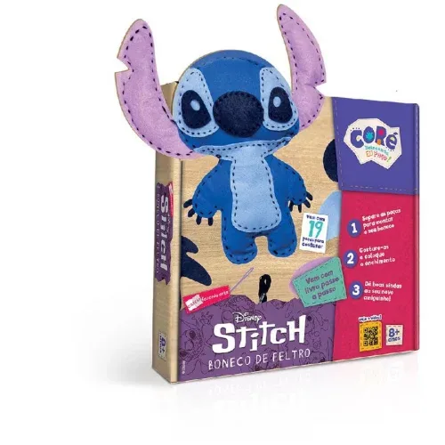 Coleção Fazendo Arte - Stitch - Boneca de Feltro - Coré - Toyster Brinquedos