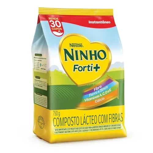 🛍️Composto Lácteo, Nestlé, Ninho Forti+, Pacote, 750g