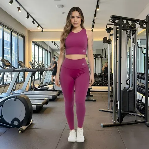 Conjunto Blackout Zero Transparência Legging E Cropped