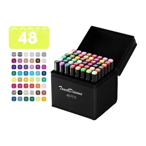 Conjunto Canetas Marcador Canetinha Ponta Dupla 48 Cores Kit