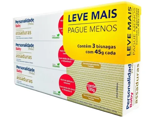 Creme de Assadura Personalidade Baby Pack com 3 bisnagas de 45g (135G)