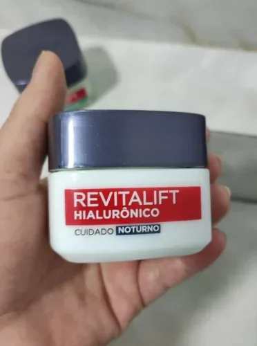 Creme Facial Anti-idade L'Oréal Paris Revitalift Hialurônico Noturno, 49g