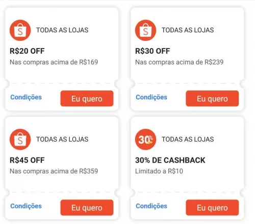 🎊 CUPONS RENOVADOS NA SHOPEE 🎊