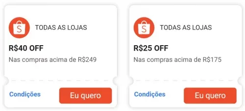Cupons Shopee para Selecionados