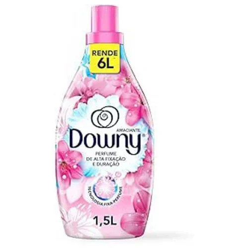 Downy Amaciante Concentrado Frescor Da Primavera 1.5L, Rende 6L, Perfume com Notas de Flores e Baunilha