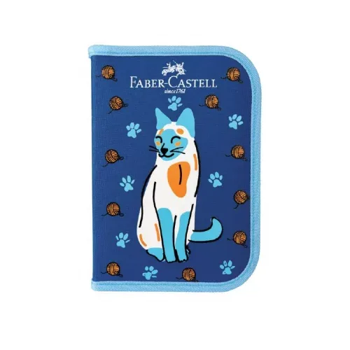 Estojo Escolar Completo Coleção Pets FaberCastell Gato