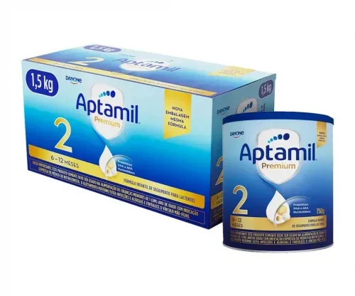 Fórmula Infantil Aptamil Premium 2 - 1,5KG (2 latas com 750g cada)