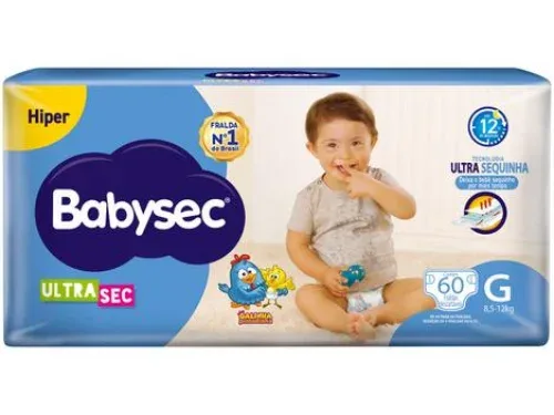 Fralda Babysec Galinha Pintadinha Ultrasec G Com 60 Unidades