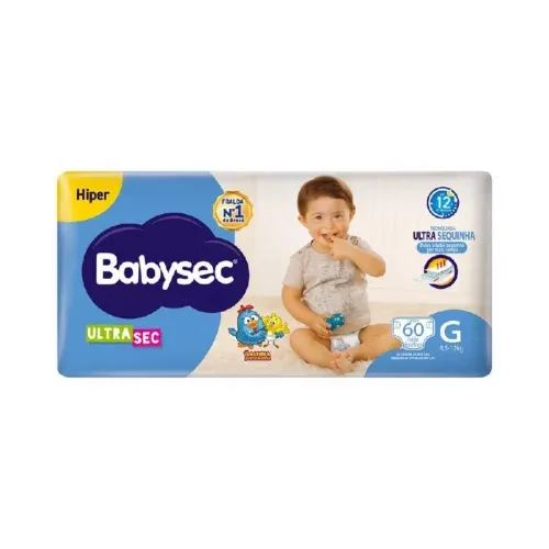 Fralda Babysec Galinha Pintadinha Ultrasec G Com 60 Unidades