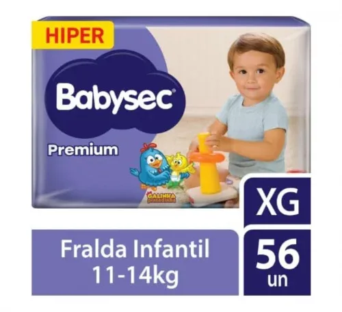 Fralda Babysec Premium XG 56 unidades