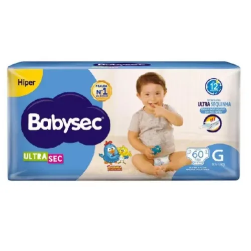 Fralda Babysec Ultrasec Galinha Pintadinha Tam. G 8,5 a 12kg 60 Unidades