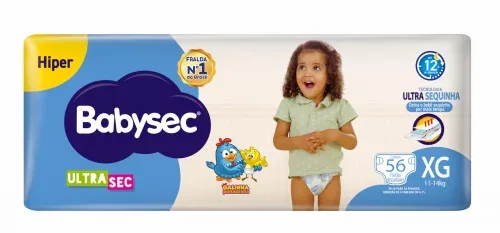 Fralda Babysec UltraSec XG 56 unidades