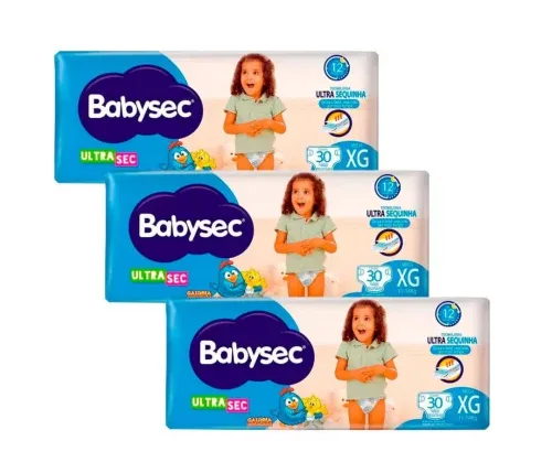 Fralda Babysec Ultrasec XG 90 unidades