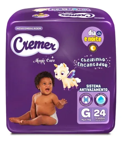 Fralda Cremer Jumbo G 24 Unidades