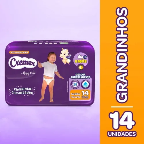 Fralda Cremer Jumbo Grandinhos 14 Unidades - de 15 a 24kg