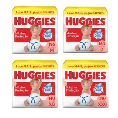 Fralda Huggies Máxima Proteção Pacotão