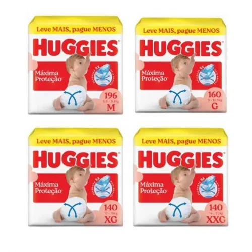 Fralda Huggies Máxima Proteção Pacotão