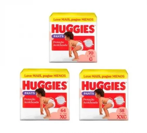 Fralda Huggies Pants Proteção Acolchoada (Roupinha) Fralda Huggies Pants Proteção Acolchoada (Roupinha)