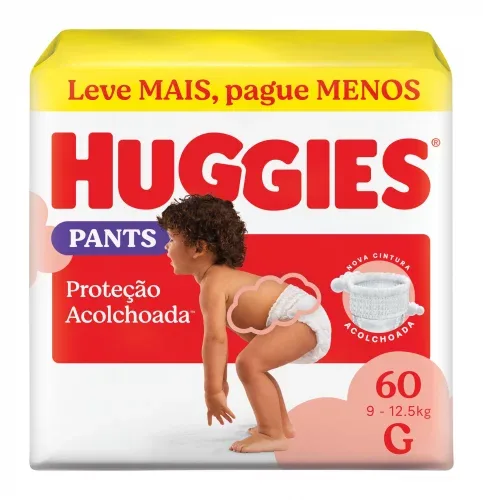 Fralda Huggies Supreme Care Roupinha G com 60