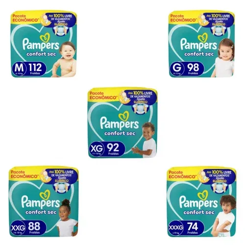 Fralda Pampers Confort Sec