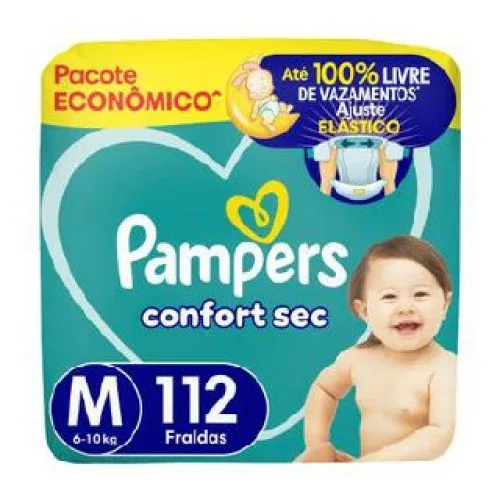 Fralda Pampers Confort Sec M 112 Unidades