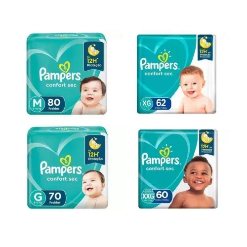 Fralda Pampers Confort Sec M ao XXG