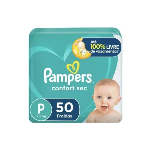 Fralda Pampers Confort Sec P com 50