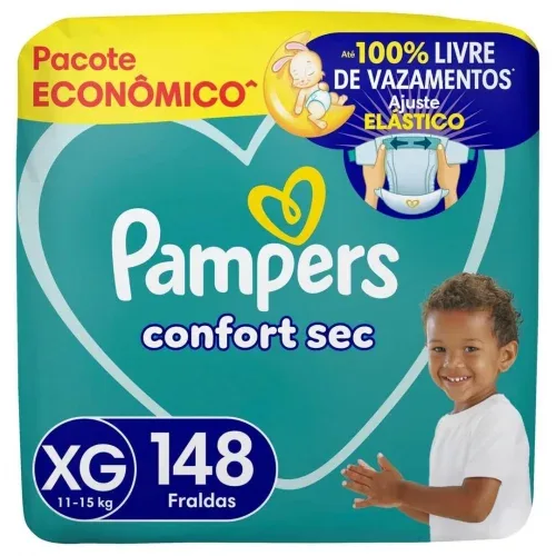 Fralda Pampers Confort Sec Tamanho XG 148 Unidades