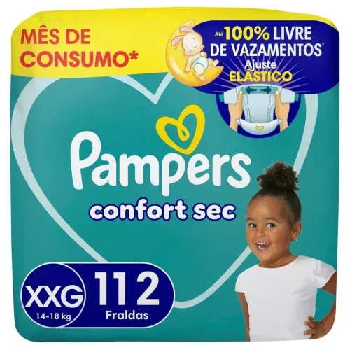 Fralda Pampers Confort Sec Tamanho XXG 112 Unidades