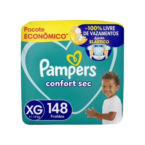 Fralda Pampers Confort Sec XG 148 Unidades