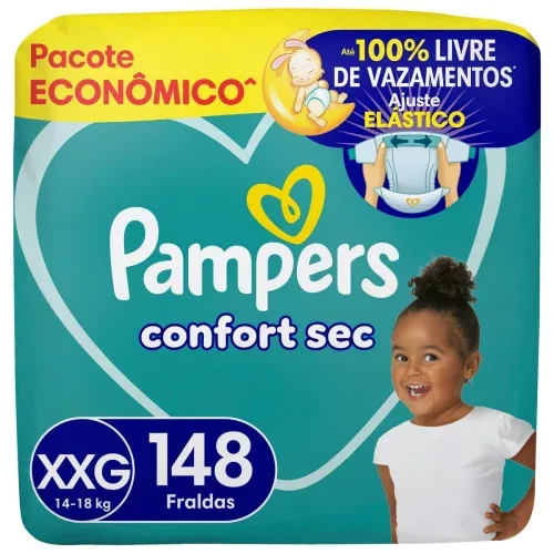 Fralda Pampers Confort Sec XXG 148 Unidades