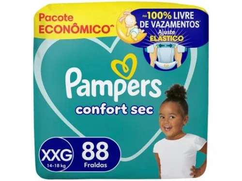 Fralda Pampers Confort Sec XXG 88 Unidades