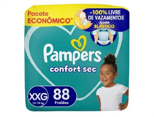 Fralda Pampers Confort Sec XXG com 88 Unidades