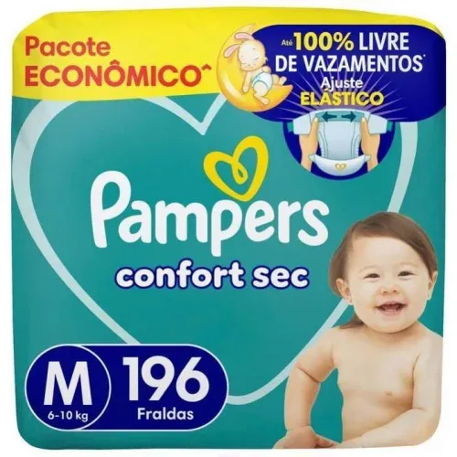Fralda  Pampers Confsec Ultra M 196 Unidades