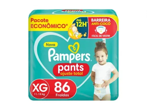 Fralda Pampers Pants Ajuste Total XG 86 Unidades