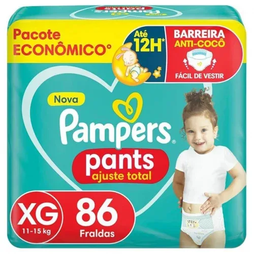 Fralda Pampers Pants Ajuste Total XG com 86