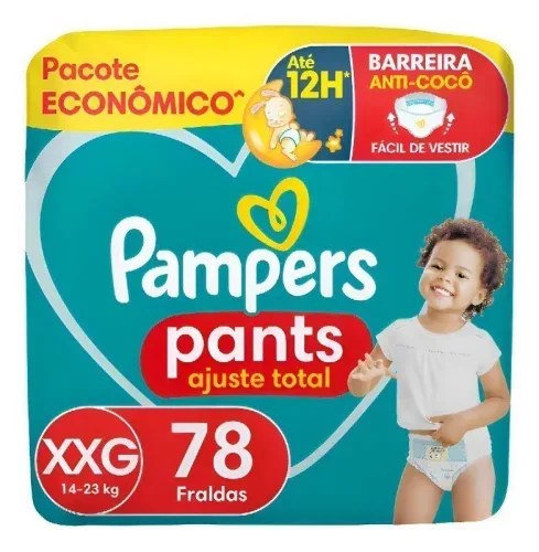 Fralda Pampers Pants Ajuste Total XXG 78 Un