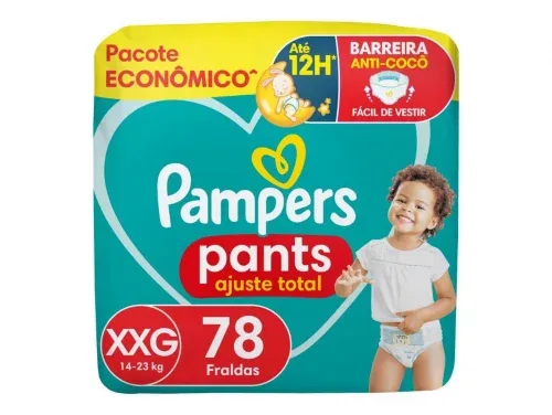 Fralda Pampers Pants Ajuste Total XXG 78 Unidades