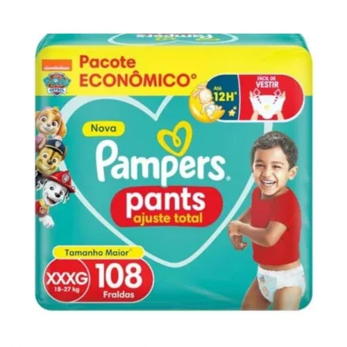 Fralda Pampers Pants Ajuste Total XXXG 108 Unidades