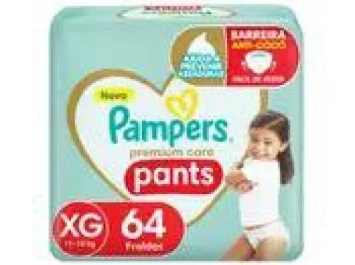 Fralda Pampers Premium Care Pants XG com 64