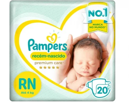 Fralda Pampers Premium Care RN com 20 unidades