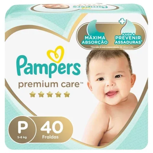 Fralda Pampers Premium Care Tamanho P 40 Unidades