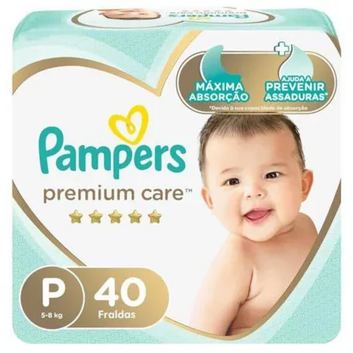 Fralda Pampers Premium Care Tamanho P 40 Unidades