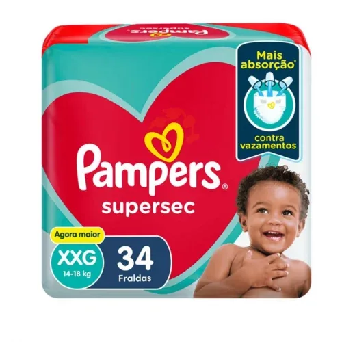Fralda Pampers Super Sec XXG 34 Un