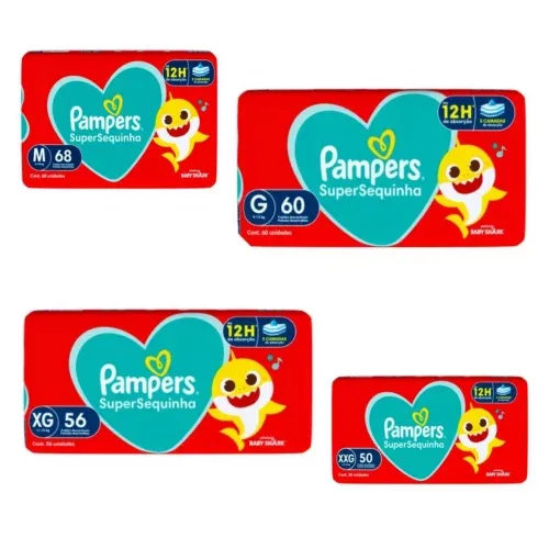 Fralda Pampers Supersequinha