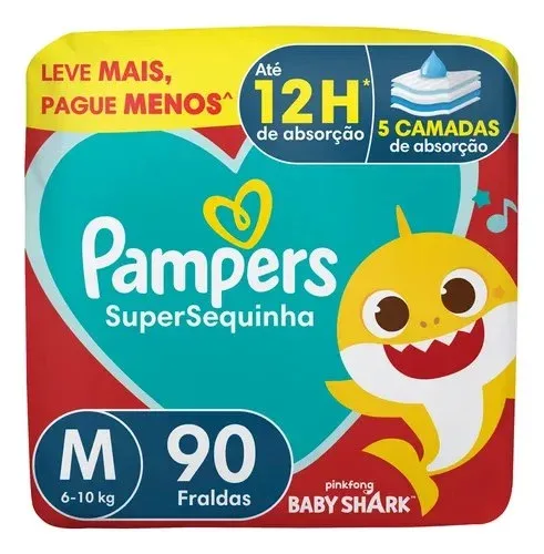 Fralda Pampers Supersequinha