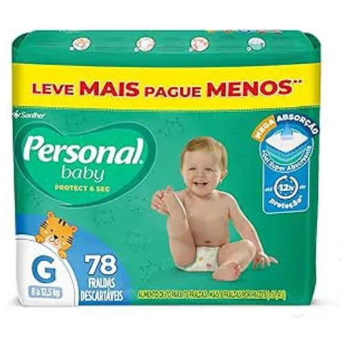 Fralda Personal Baby Protect&Sec G 78 unidades
