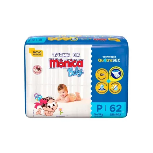 Fralda Turma da Mônica Baby Mega P ao XXG